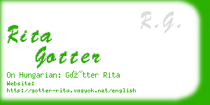 rita gotter business card